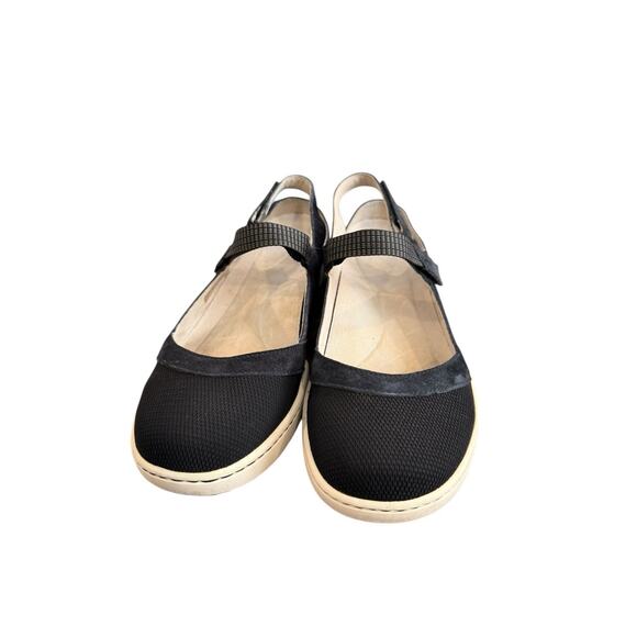 Dansko Shoes Size 39 US 8 Mary Jane Black Suede Canvas Flats Sneakers Comfort - Picture 1 of 11